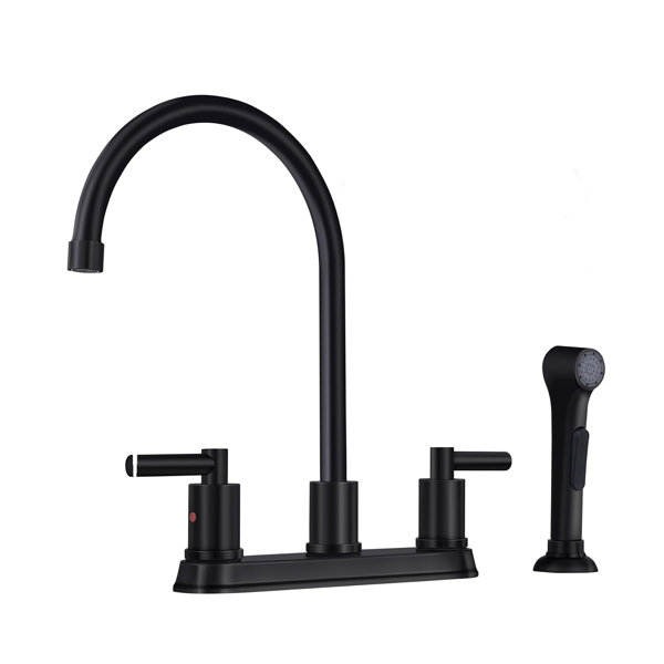 VITELER 2-Handle 8 Inch Centerset Kitchen Faucet Set- 4 Holes with 24 ...